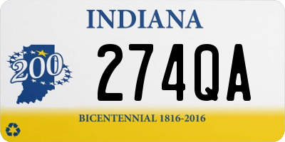 IN license plate 274QA