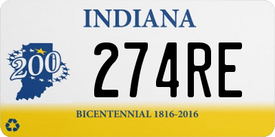 IN license plate 274RE