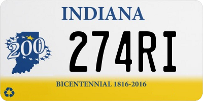 IN license plate 274RI