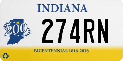 IN license plate 274RN