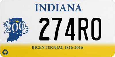 IN license plate 274RO