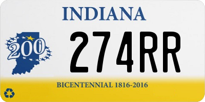 IN license plate 274RR