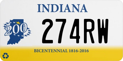 IN license plate 274RW