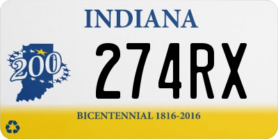 IN license plate 274RX