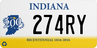 IN license plate 274RY