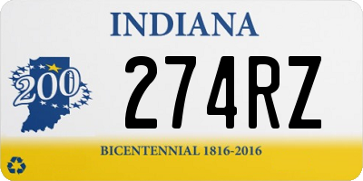 IN license plate 274RZ