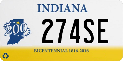 IN license plate 274SE