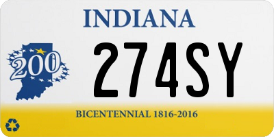 IN license plate 274SY