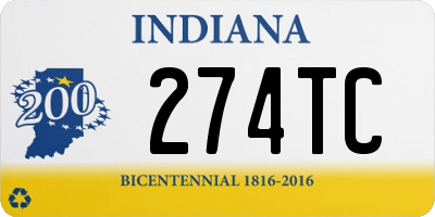 IN license plate 274TC