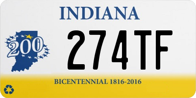 IN license plate 274TF