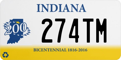 IN license plate 274TM