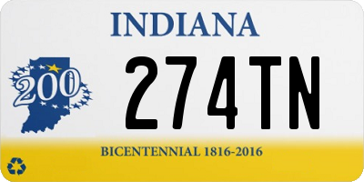 IN license plate 274TN