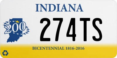 IN license plate 274TS