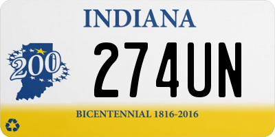 IN license plate 274UN