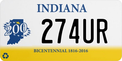 IN license plate 274UR