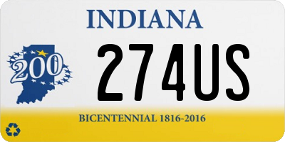 IN license plate 274US