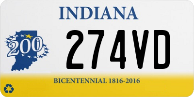 IN license plate 274VD