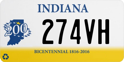 IN license plate 274VH