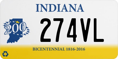 IN license plate 274VL