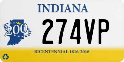 IN license plate 274VP