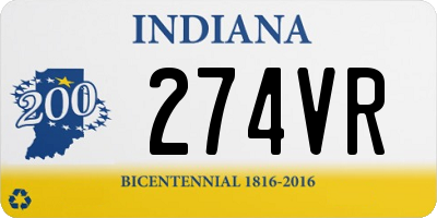 IN license plate 274VR