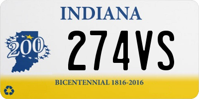 IN license plate 274VS