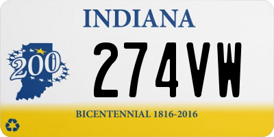 IN license plate 274VW