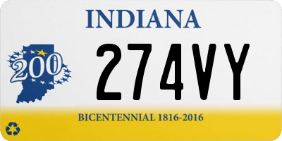 IN license plate 274VY