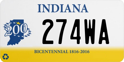IN license plate 274WA