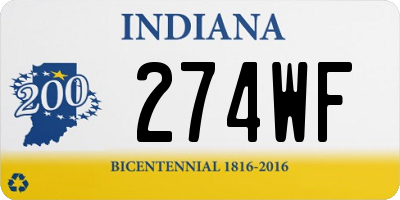 IN license plate 274WF