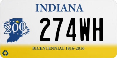 IN license plate 274WH