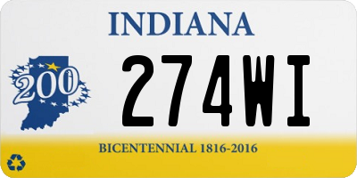 IN license plate 274WI