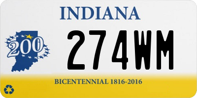 IN license plate 274WM