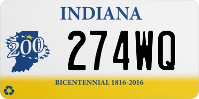 IN license plate 274WQ