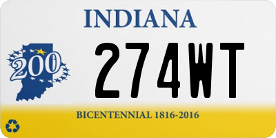 IN license plate 274WT