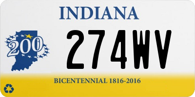 IN license plate 274WV