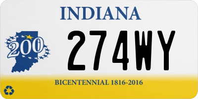 IN license plate 274WY