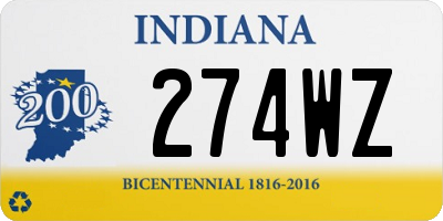 IN license plate 274WZ