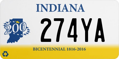 IN license plate 274YA