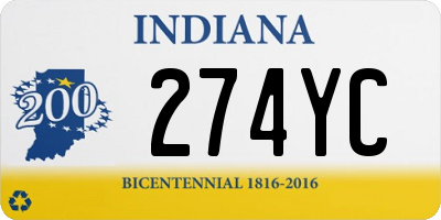 IN license plate 274YC