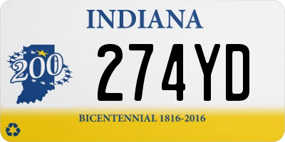 IN license plate 274YD