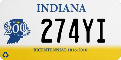 IN license plate 274YI