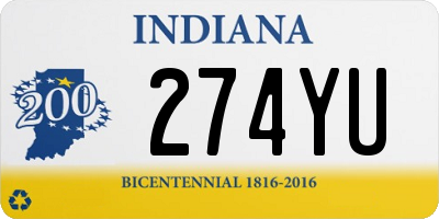 IN license plate 274YU