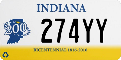 IN license plate 274YY