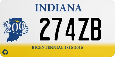 IN license plate 274ZB