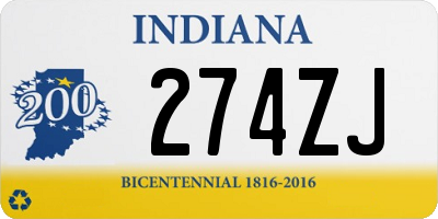 IN license plate 274ZJ