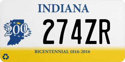 IN license plate 274ZR