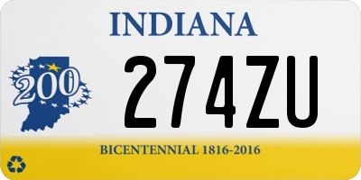 IN license plate 274ZU