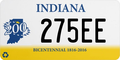 IN license plate 275EE