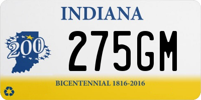 IN license plate 275GM